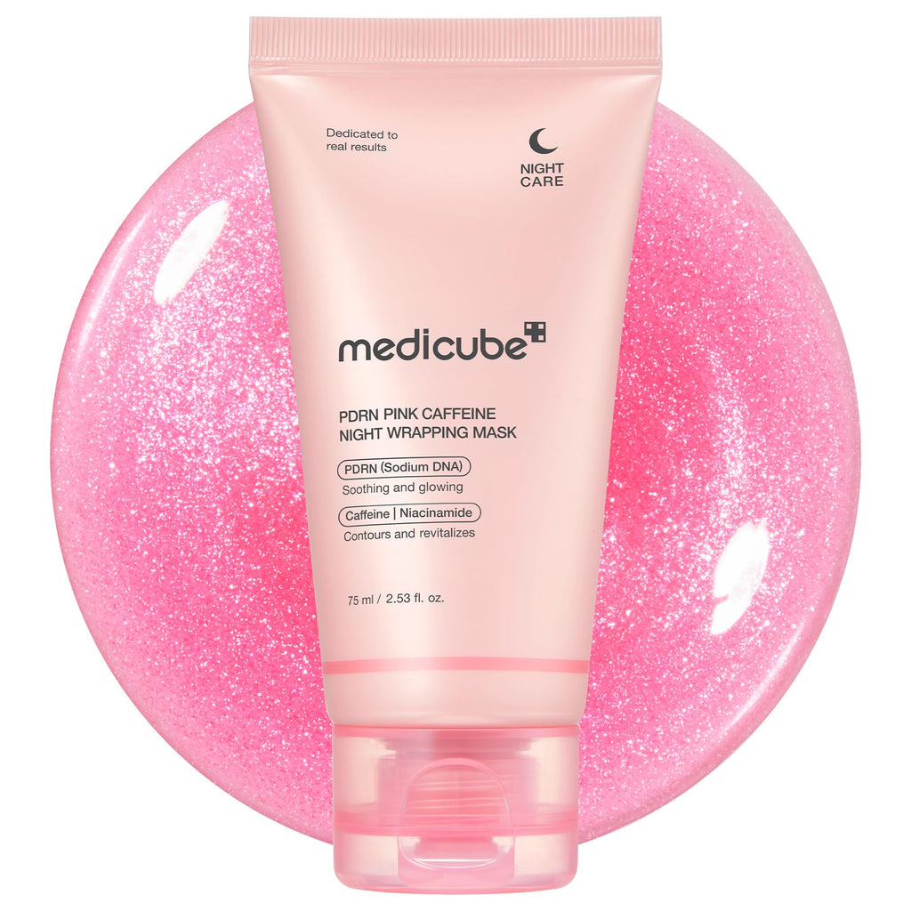 medicube Wrapping Mask PDRN Caffeine Overnight Peel Off Facial Mask | Firming, Depuffing & Hydration | Caffeine, Collagen For Refined, Glass Skin & Face Contour Support | Korean Skin Care, 2.53 fl.oz - TrustMedUSA
