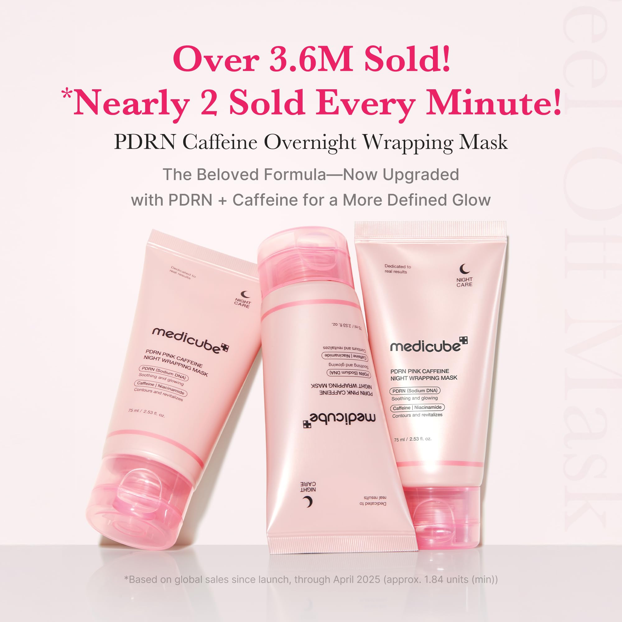medicube Wrapping Mask PDRN Caffeine Overnight Peel Off Facial Mask | Firming, Depuffing & Hydration | Caffeine, Collagen For Refined, Glass Skin & Face Contour Support | Korean Skin Care, 2.53 fl.oz - TrustMedUSA
