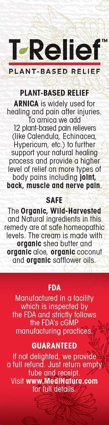MediNatura T-Relief Extra Strength Discomfort Relief Gel-Extra-Strength Arnica Gel for Fast-Acting Relief-Supports Mobility & Body Aches-Homeopathic & Plant-Based-Paraben-Free-Non-Sticky - 2 oz - TrustMedUSA