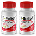 MediNatura T-Relief Pain - Arnica Medication for Naturally Soothing Body Aches - Supports Muscle, Joint & Back Relief - Chewable Tablets - Plant-Based Tablets - Non-Addictive - 100 Count - 2 Pack - TrustMedUSA