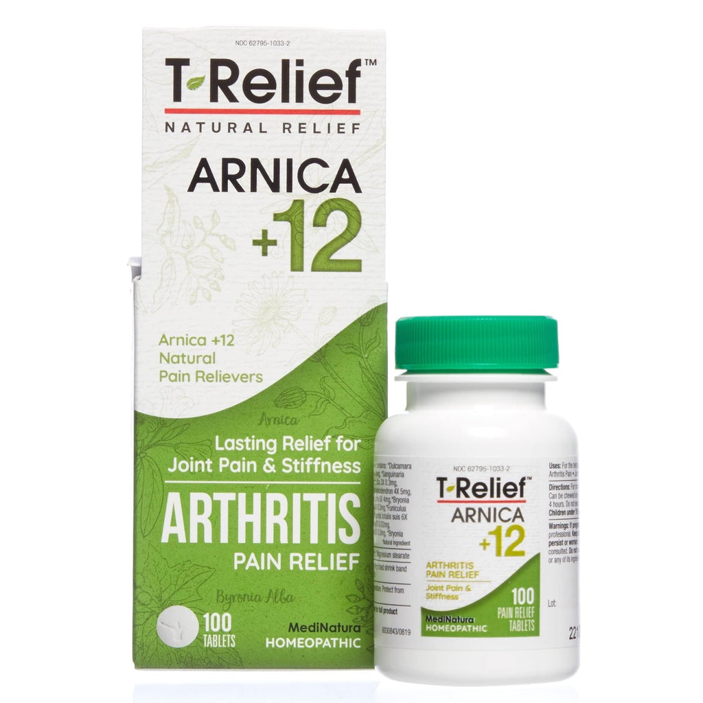 MediNatura Whole Body + Joints Bundle T-Relief Arnica +12 Natural Arthritis Pain Tablets 100ct + T-Relief Arnica +12 Natural Pain Relieving Tablets 100ct - TrustMedUSA