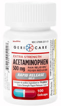 MedRite Acetaminophen 500mg Extra Strength - 100 Rapid Release Gelcaps - Over-The-Counter Medication - TrustMedUSA
