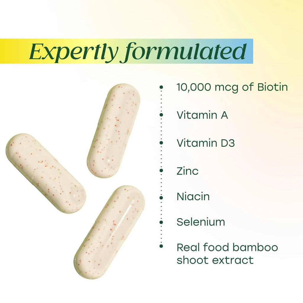 MegaFood Hair Growth – Clinically Studied Lustriva & Hyaluronic Acid - Biotin 10000mcg, Thicker & Fuller Existing Hair Growth Vitamins - 30 Vegetarian Capsules, 30 Servings - TrustMedUSA