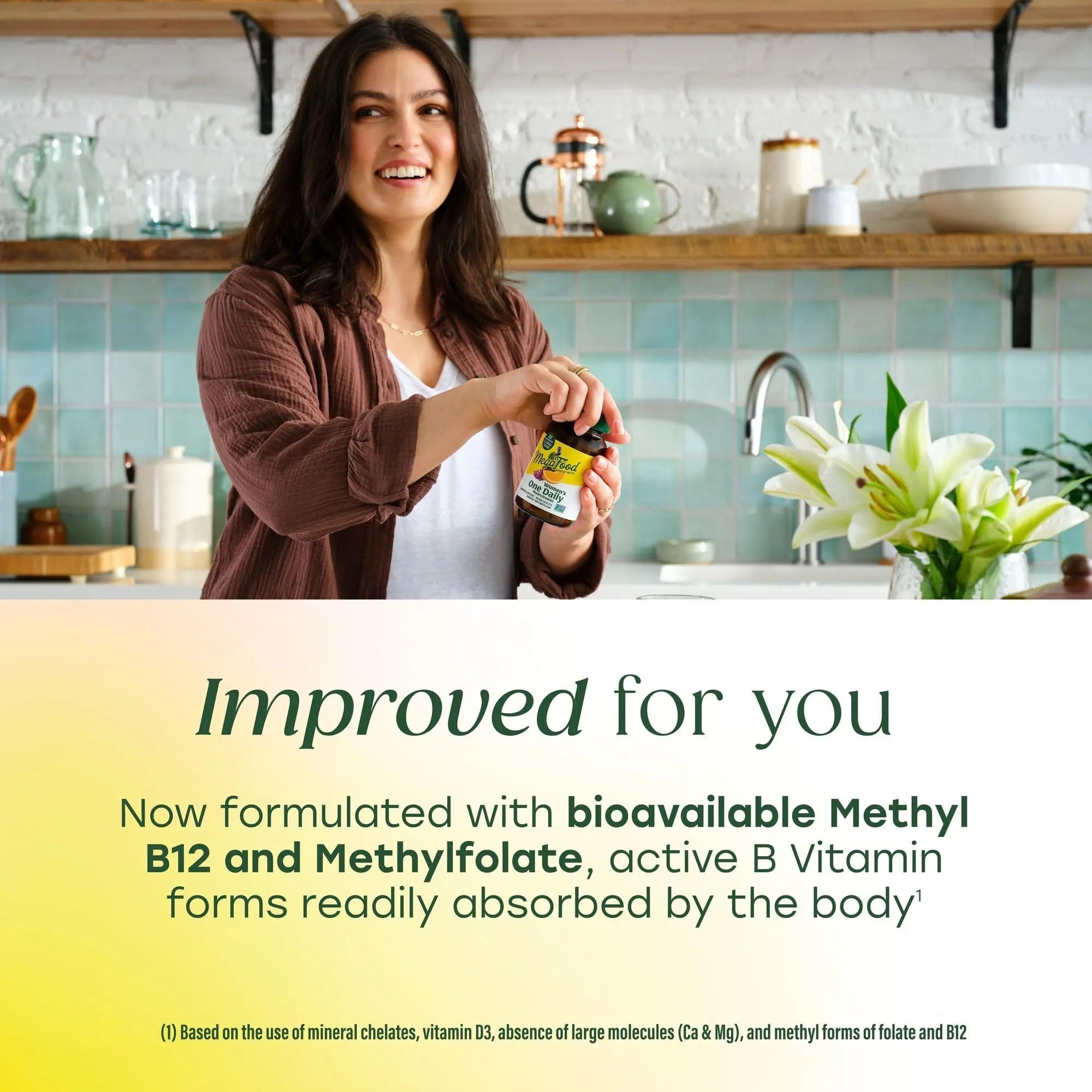 MegaFood Womens Multivitamin One Daily - Multivitamin for Women - Vitamin C, Vitamin D, Iron & B Vitamins - Bone, Energy Metabolism & Immune Support - TrustMedUSA