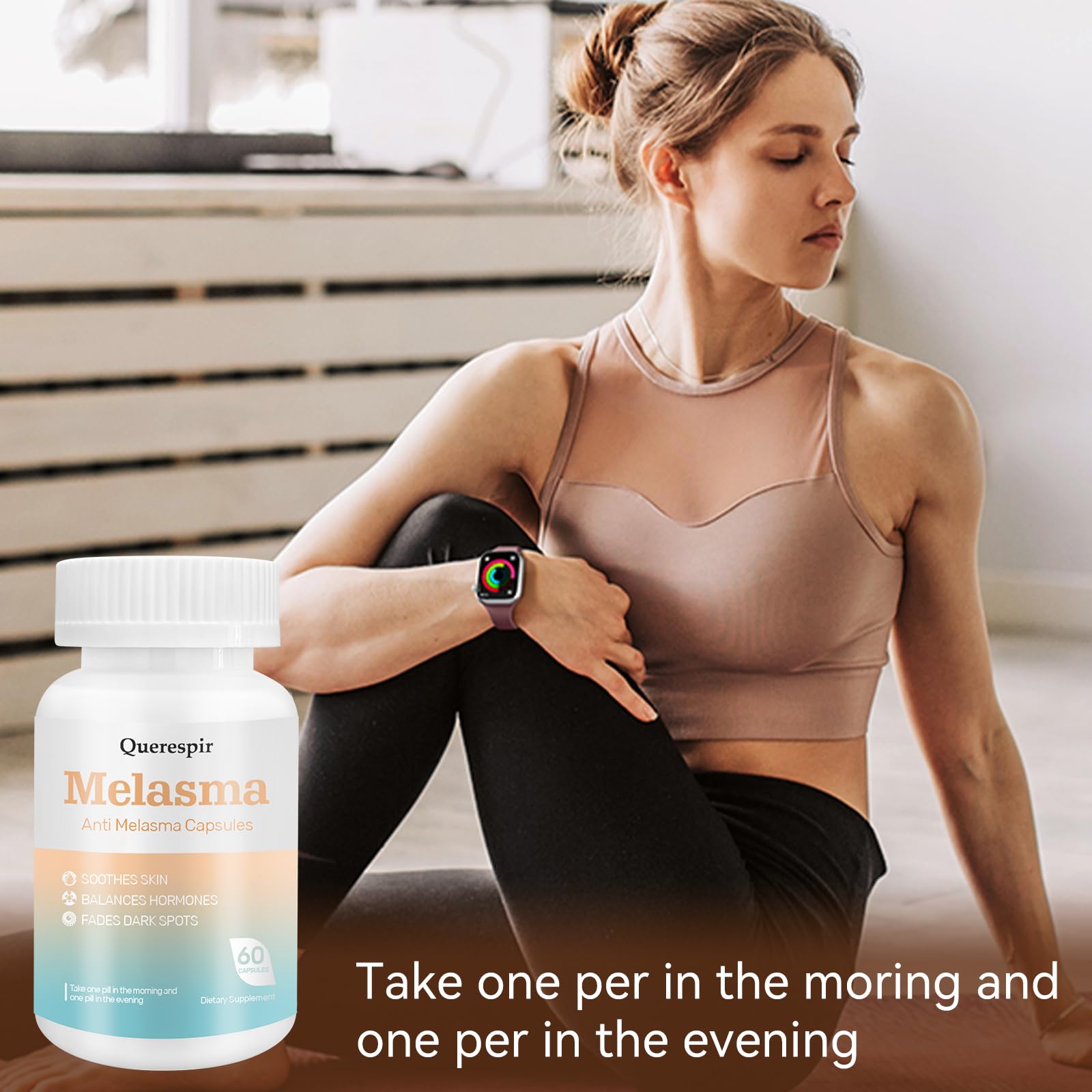 Melanina Anti-Melasma Capsule, Melasma Dark Spot Remover, Melanin Supplement, Spots Remover for Face & Body, Vitamin C & Turmeric Extract, Brightens & Even Skin Tone - 60 Capsules - TrustMedUSA