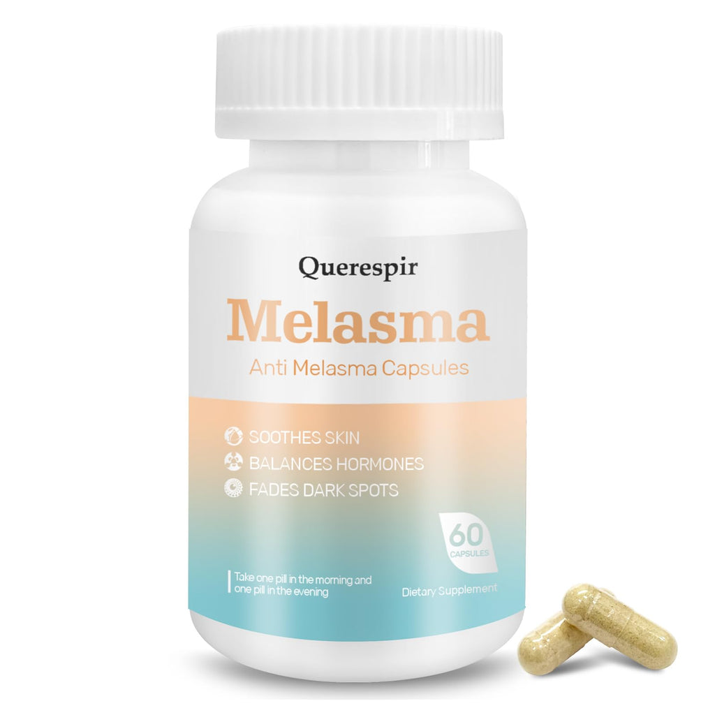 Melanina Anti-Melasma Capsule, Melasma Dark Spot Remover, Melanin Supplement, Spots Remover for Face & Body, Vitamin C & Turmeric Extract, Brightens & Even Skin Tone - 60 Capsules - TrustMedUSA