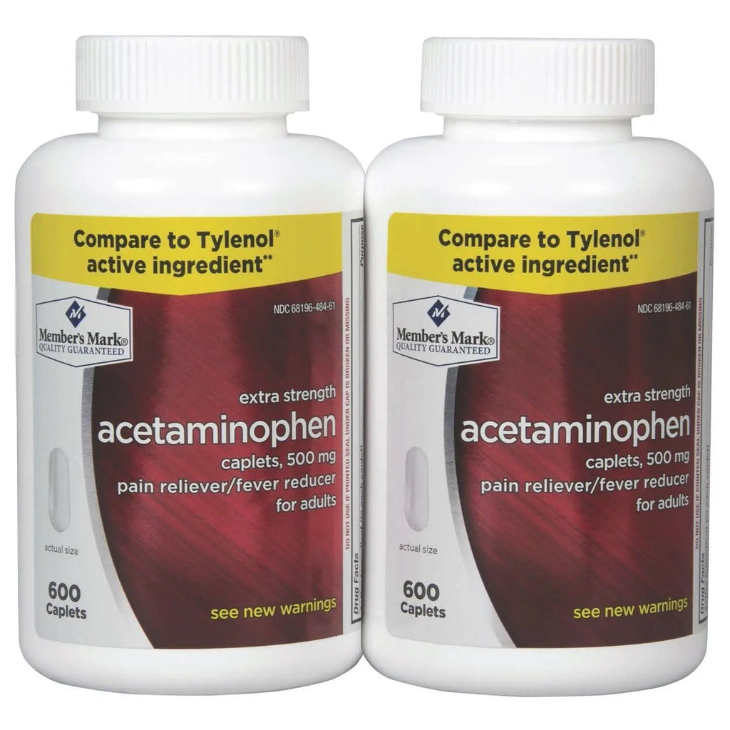Members Mark Acetaminophen, 1200 Caplets, Pain Reliever, 500 mg - TrustMedUSA
