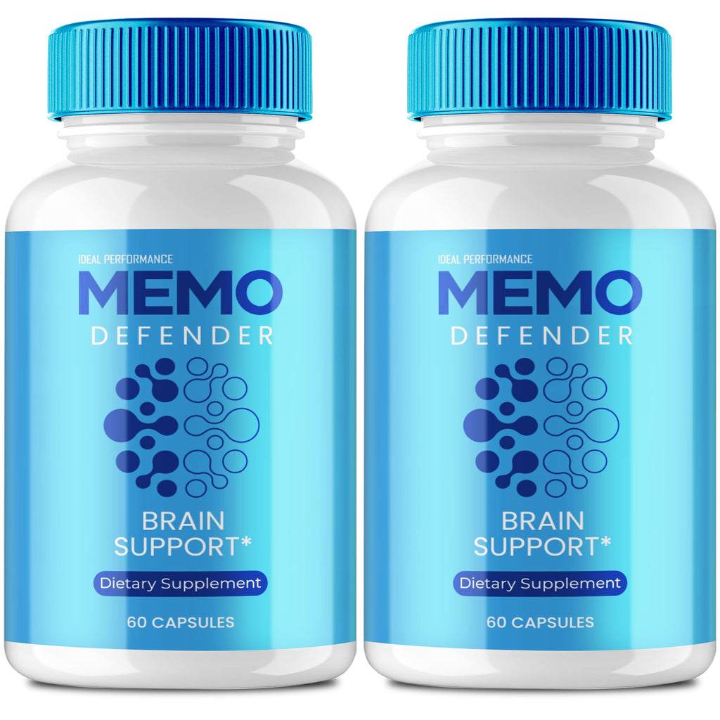 Memo Defender Brain and Memory Support Capsules, Memo Defender for Memory Supplement Pills, Advanced Formula Nootropic Pills for Brain Health Support, MemoDefender Health Blend Reviews (2 Pack) - TrustMedUSA