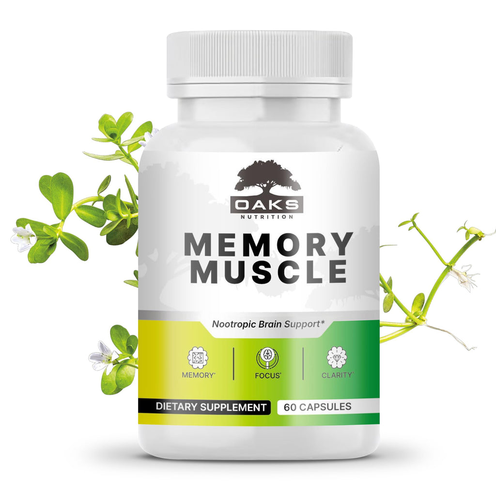 Memory Muscle – Advanced Nootropic Brain Supplement with Vitamin B12, Bacopa Monnieri & DMAE for Focus, Memory, Mental Clarity & Clean Energy – Premium Cognitive Support Formula - TrustMedUSA