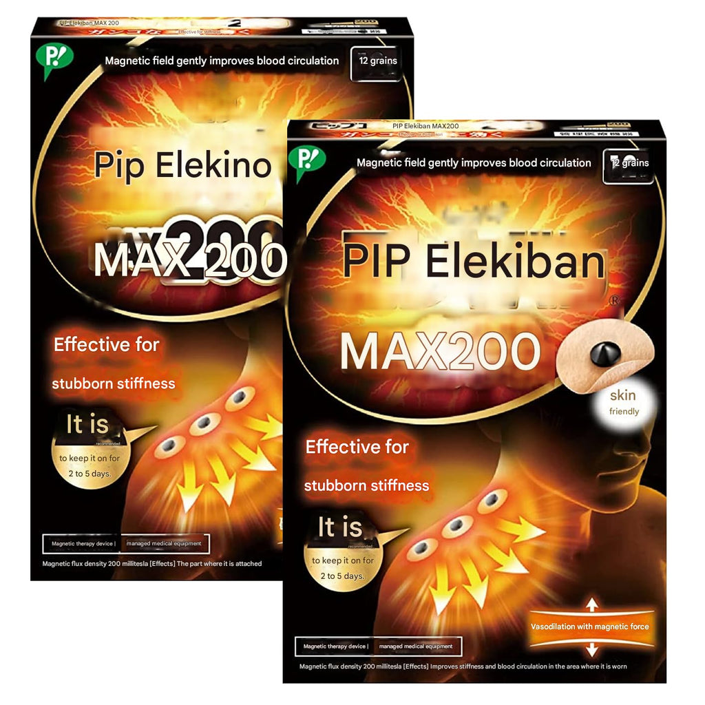 MENBLY Pipp-Eleciban Max 200 Japanese Patch - Neck/Shoulder Patch- 12 Pcs x 2 Pack - Soothing Comfort for Stif Muscles - Easy Application - Long-Lasting - TrustMedUSA