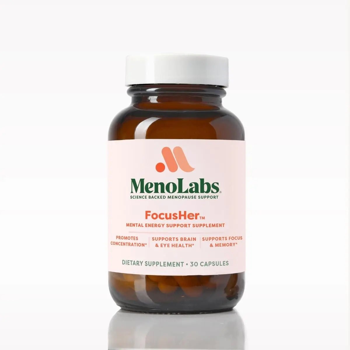 MENOLABS® FocusHer™ Mental Energy Support Supplement – Caffeine-Free Focus, Concentration & Memory – enXtra® & Lutemax 2020® – Menopause, Brain & Eye Health – 30 Capsules, 30-Day Supply - TrustMedUSA