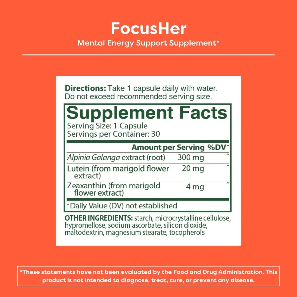 MENOLABS® FocusHer™ Mental Energy Support Supplement – Caffeine-Free Focus, Concentration & Memory – enXtra® & Lutemax 2020® – Menopause, Brain & Eye Health – 30 Capsules, 30-Day Supply - TrustMedUSA