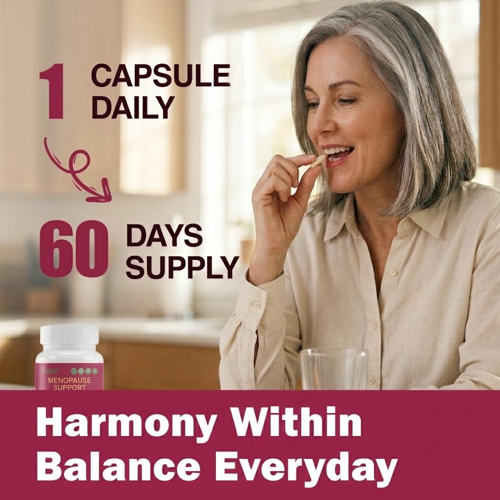 Menopause Supplements for Women with Probiotics, DIM, Black Cohosh, Chasteberry & Soy Isoflavones Support Hormone Balance & Helps Relieve Hot Flashes, Night Sweats - 60 Servings (Made & Tested in USA) - Maple Wellness Supplements