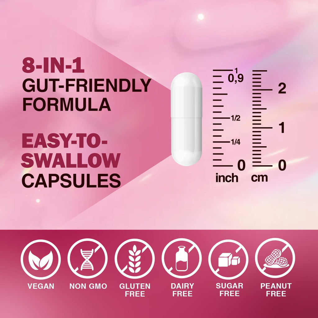 Menopause Supplements for Women with Probiotics, DIM, Black Cohosh, Chasteberry & Soy Isoflavones Support Hormone Balance & Helps Relieve Hot Flashes, Night Sweats - 60 Servings (Made & Tested in USA) - Maple Wellness Supplements