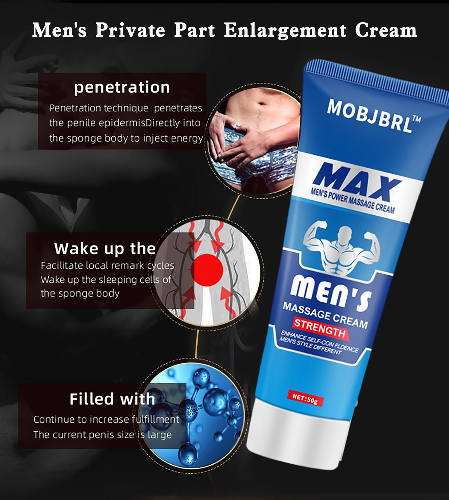 Men's Care Ultra Muscle Building Cream Ultra Growth Cream for Men's Size and Strength - TrustMedUSA