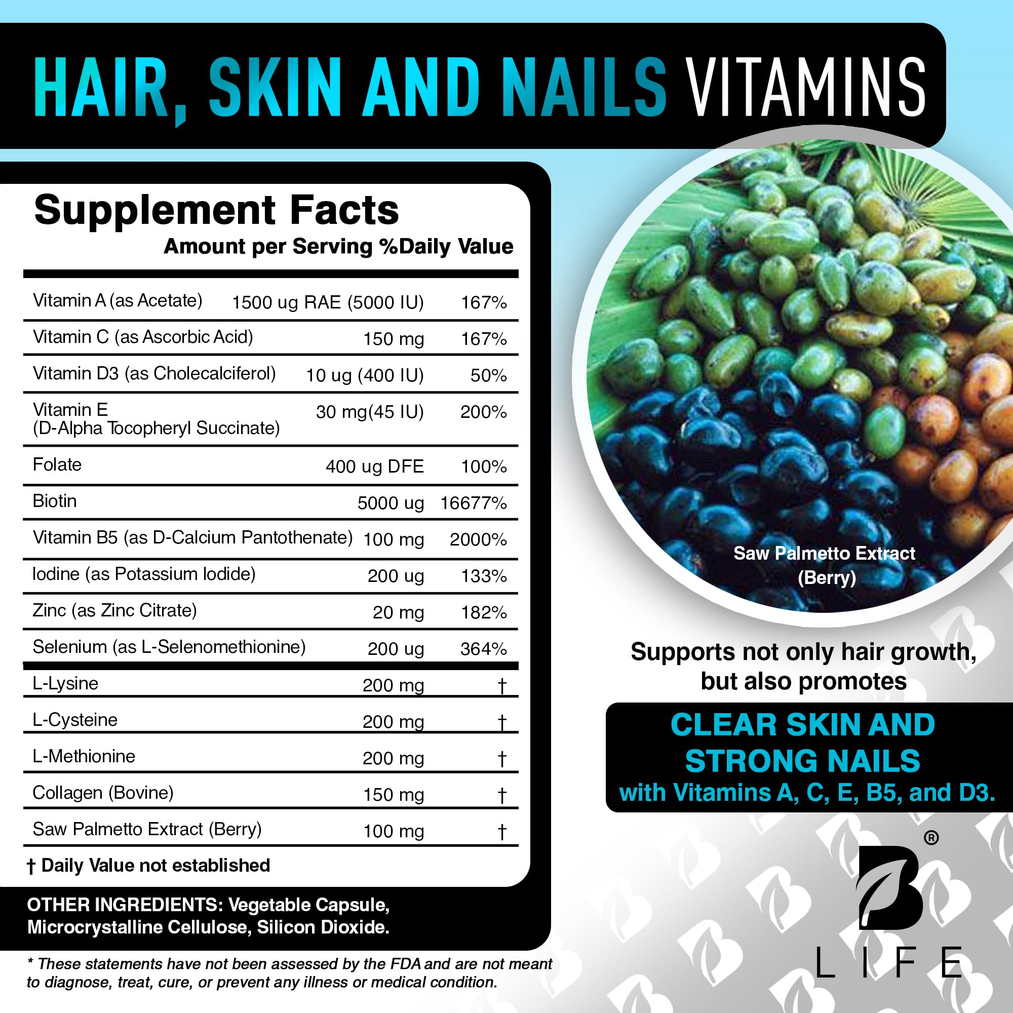 Men’s Hair Growth Supplement – Biotin & Collagen Hair Vitamins for Men – Thicker, Fuller Hair, Nail & Scalp Support – Hair Loss Supplement with Zinc, Selenium & Vitamins A C D E – 240 Capsules - TrustMedUSA