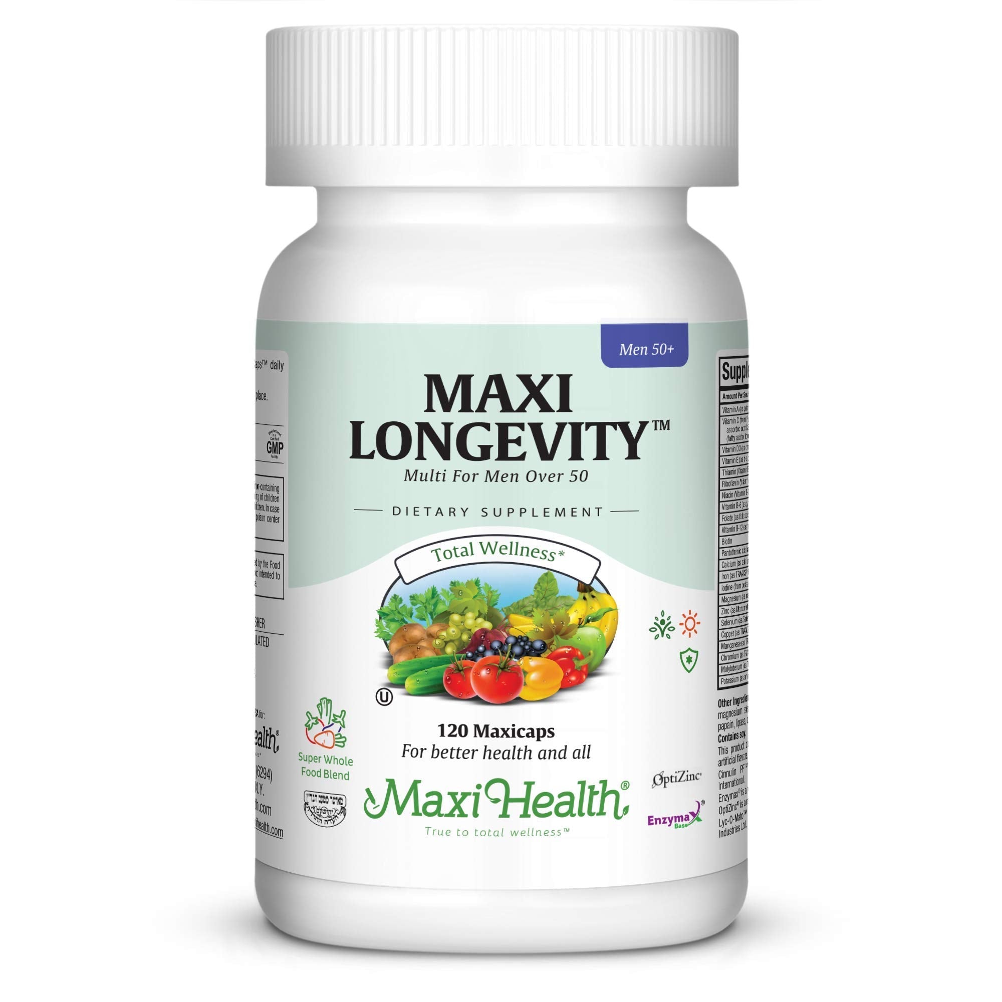 Mens Multivitamin 50 Plus – Daily Multivitamin for Men Over 50 with Vitamin B12, A, D, C, Zinc, Magnesium & More – Energy, Immune & Heart Support Mens Multi Vitamins - Non-GMO – 120 Capsules - TrustMedUSA