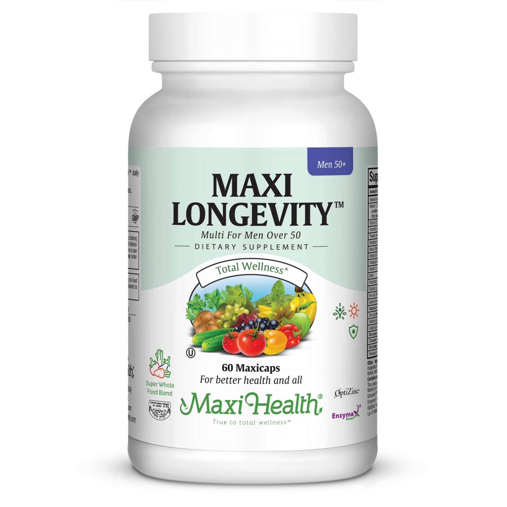 Mens Multivitamin 50 Plus – Daily Multivitamin for Men Over 50 with Vitamin B12, A, D, C, Zinc, Magnesium & More – Energy, Immune & Heart Support Mens Multi Vitamins - Non-GMO – 60 Capsules - TrustMedUSA
