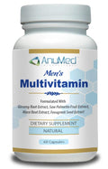 Men’s Multivitamin Supplement – Daily Energy, Immune & Heart Support – with Zinc, Magnesium, B12, CoQ10, Turmeric, Ginseng & More – 60 Vegetable Capsules – AnuMed - TrustMedUSA