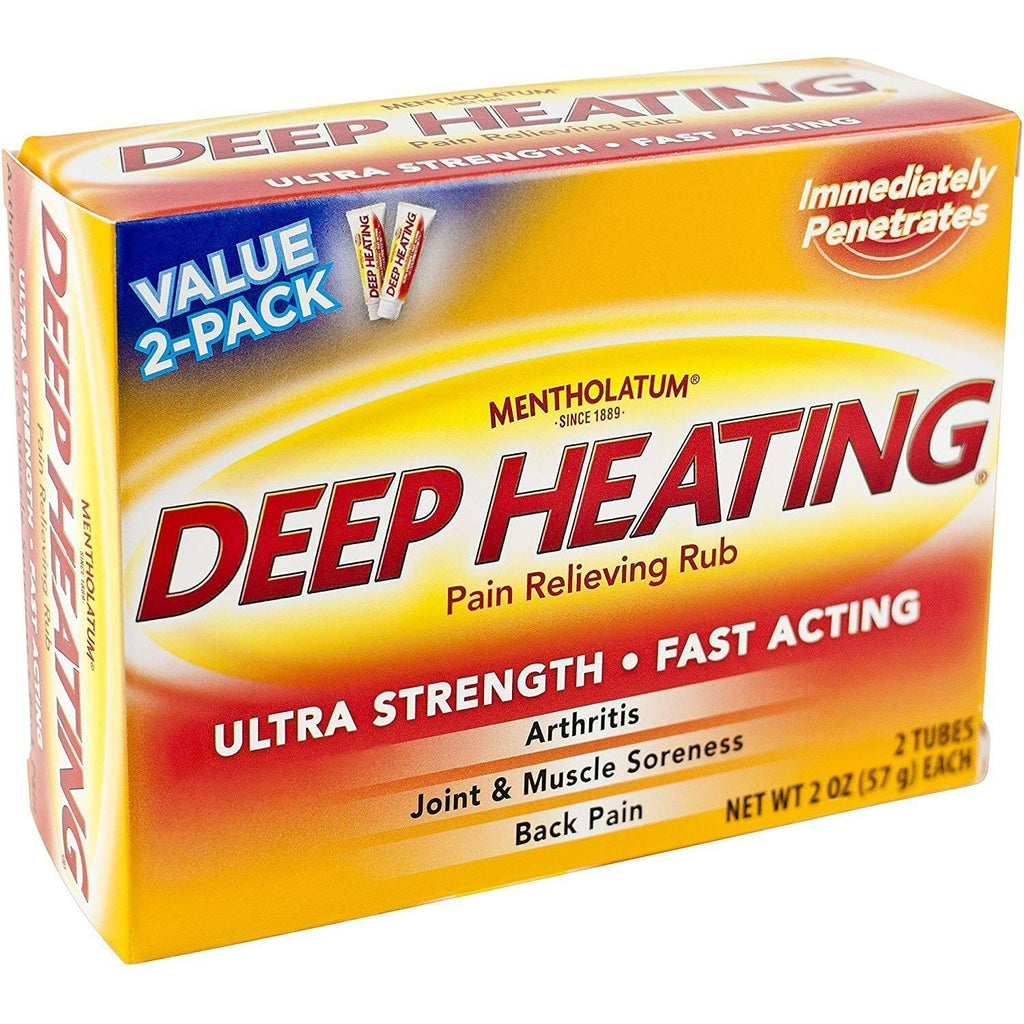 Mentholatum Deep Heating Pain Relieving Rub, Ultra Strength, 2 Tubes each, Pack of 5 - TrustMedUSA