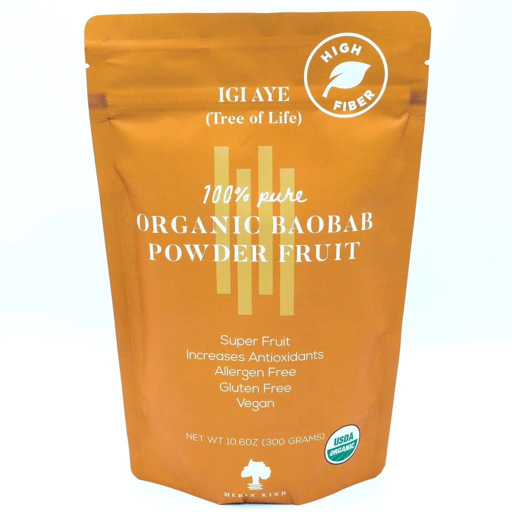 MERIN KIND Organic Baobab Powder - Prebiotic Fiber Supplement - TrustMedUSA