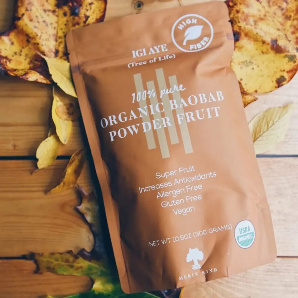 MERIN KIND Organic Baobab Powder - Prebiotic Fiber Supplement - TrustMedUSA