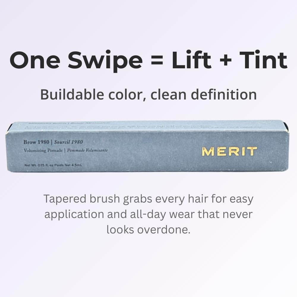 Merit Brow 1980 Volumizing Tinted Eyebrow Gel-Pomade - Taupe - Taupe with Cool Undertones - TrustMedUSA