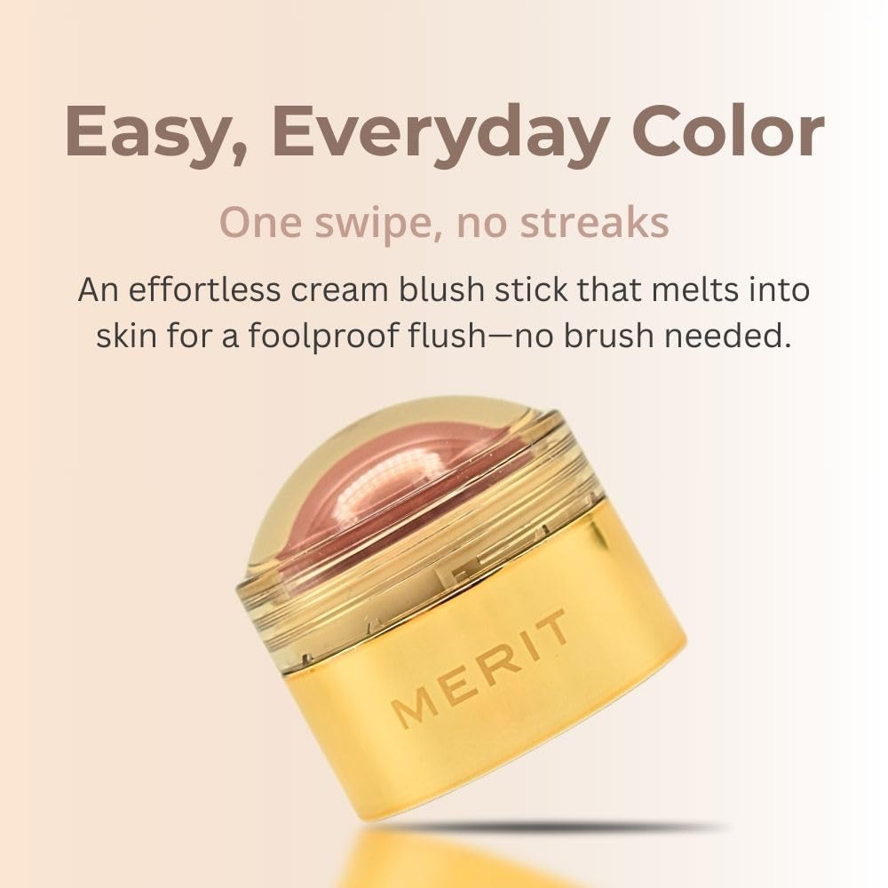 MERIT Flush Balm Cream Blush – Archival Cool Mauve | Hydrating Radiant Cheek & Lip Tint Stick with Vitamin E | Lightweight, Buildable, Vegan & Cruelty-Free Blush - TrustMedUSA