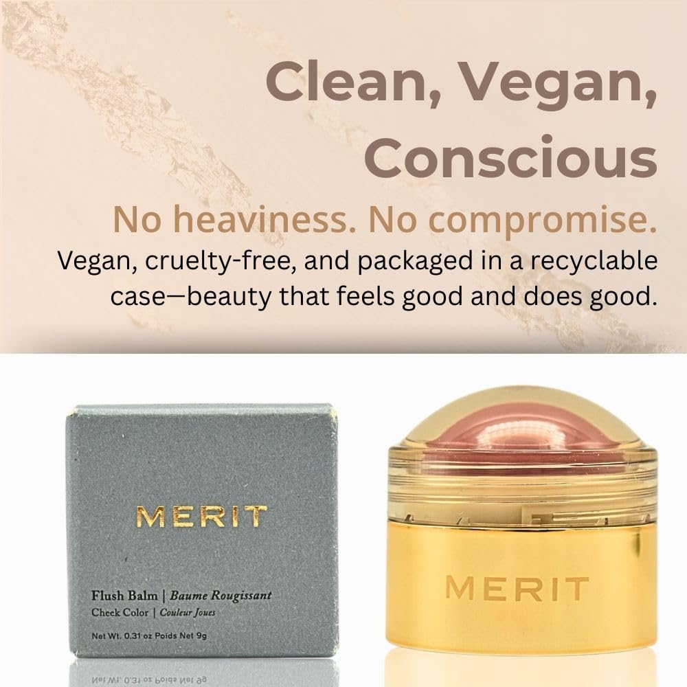 MERIT Flush Balm Cream Blush – Archival Cool Mauve | Hydrating Radiant Cheek & Lip Tint Stick with Vitamin E | Lightweight, Buildable, Vegan & Cruelty-Free Blush - TrustMedUSA