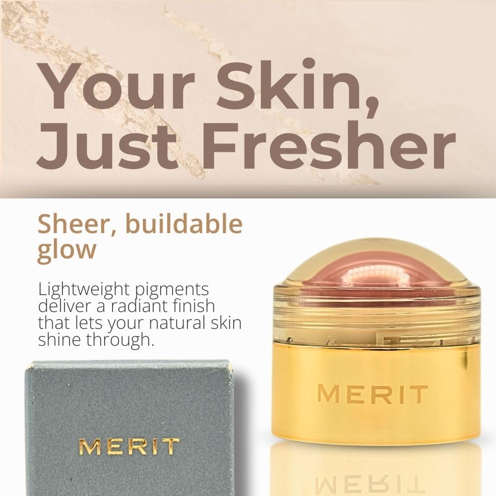 MERIT Flush Balm Cream Blush – Archival Cool Mauve | Hydrating Radiant Cheek & Lip Tint Stick with Vitamin E | Lightweight, Buildable, Vegan & Cruelty-Free Blush - TrustMedUSA