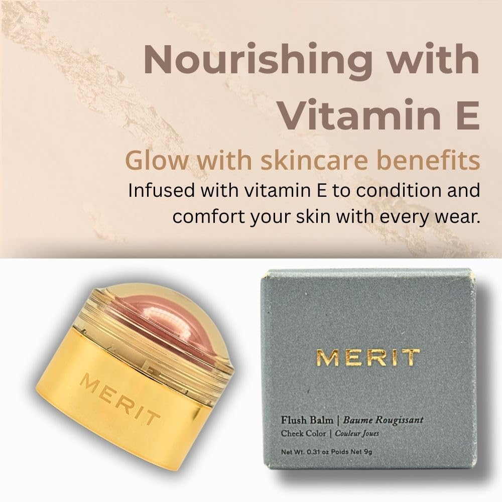 MERIT Flush Balm Cream Blush – Archival Cool Mauve | Hydrating Radiant Cheek & Lip Tint Stick with Vitamin E | Lightweight, Buildable, Vegan & Cruelty-Free Blush - TrustMedUSA