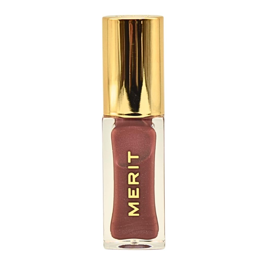 Merit Shade Slick Hydrating Tinted Lip Oil – Twin Set Mauve | Vegan Lip Gloss with Rosehip, Shea & Jojoba Oils for Moisturizing High-Shine Color - TrustMedUSA