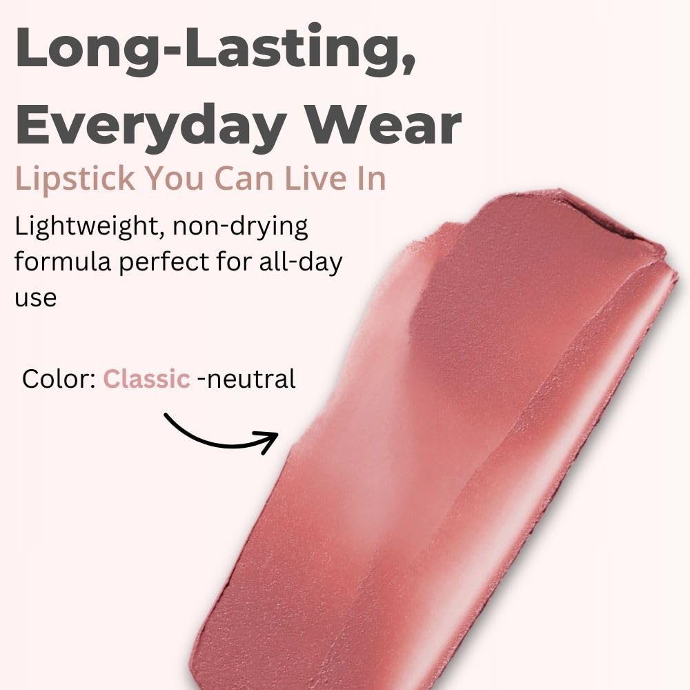 Merit Signature Lip Lightweight Matte Lipstick - 0.10 oz / 3 g (Classic (neutral), standard) - TrustMedUSA