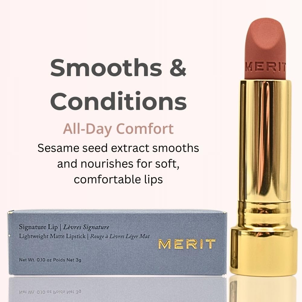Merit Signature Lip Lightweight Matte Lipstick - 0.10 oz / 3 g (Classic (neutral), standard) - TrustMedUSA