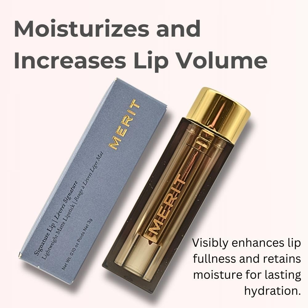 Merit Signature Lip Lightweight Matte Lipstick - 0.10 oz / 3 g (Sunday (pink), standard) - TrustMedUSA