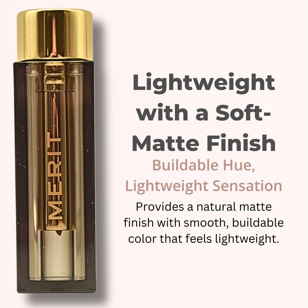 Merit Signature Lip Lightweight Matte Lipstick - 0.10 oz / 3 g (Sunday (pink), standard) - TrustMedUSA