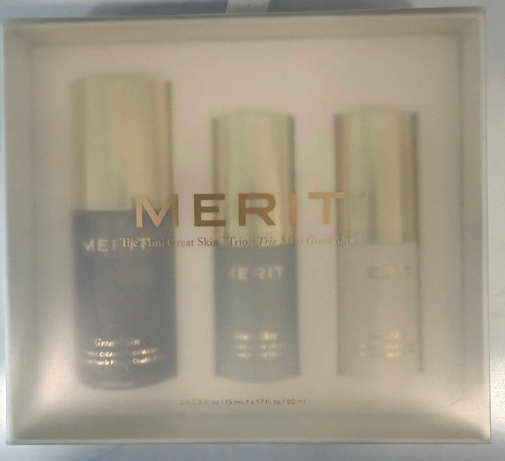 MERIT The Mini Great Skin Trio – Limited Edition Skincare Set with Double Cleanse Face Wash (15 ml), Instant Glow Serum (15 ml), and Priming Moisturizer (50 ml) - TrustMedUSA