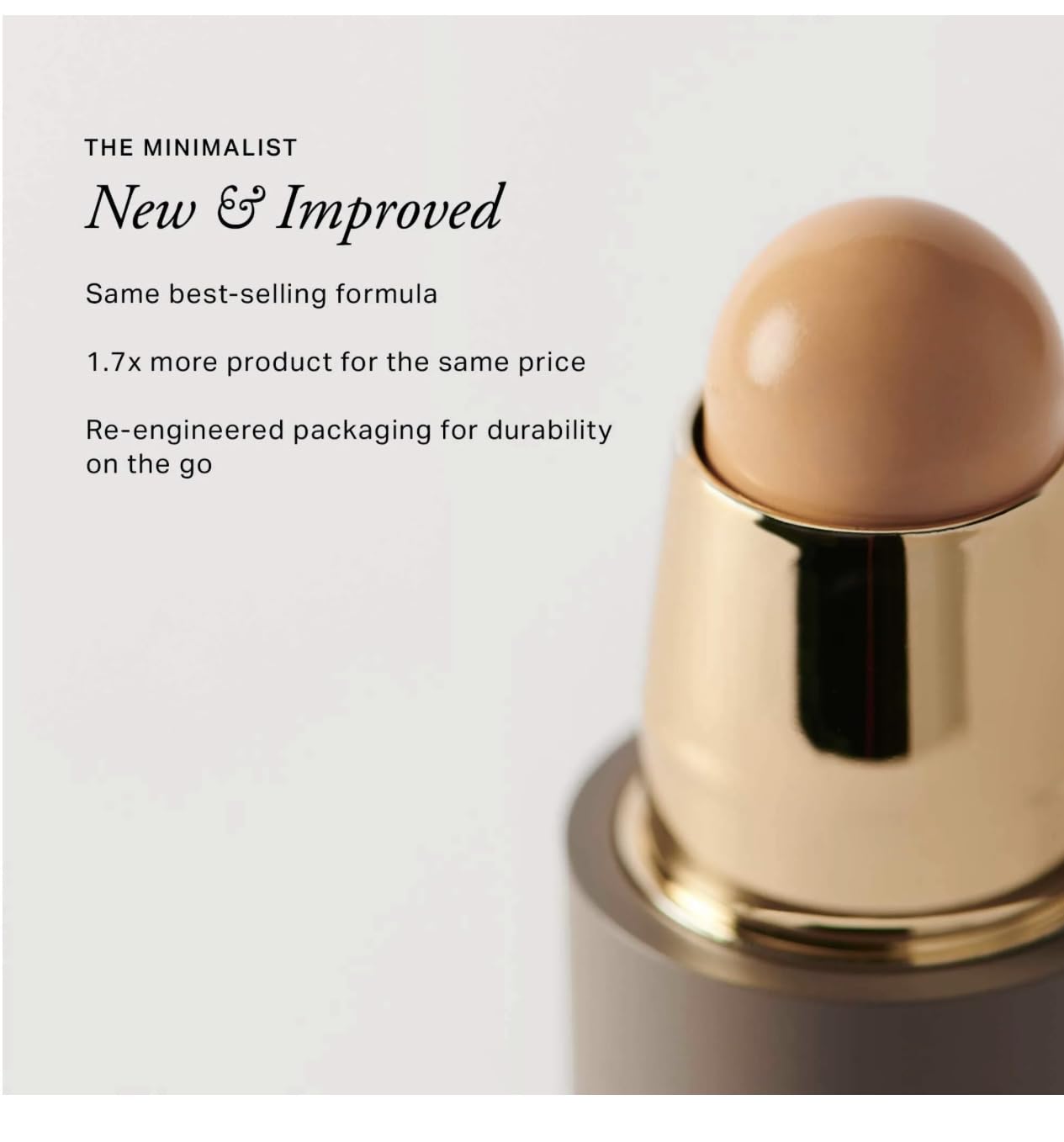 MERIT The Minimalist Perfecting Complexion Foundation and Concealer Stick Camel - TrustMedUSA