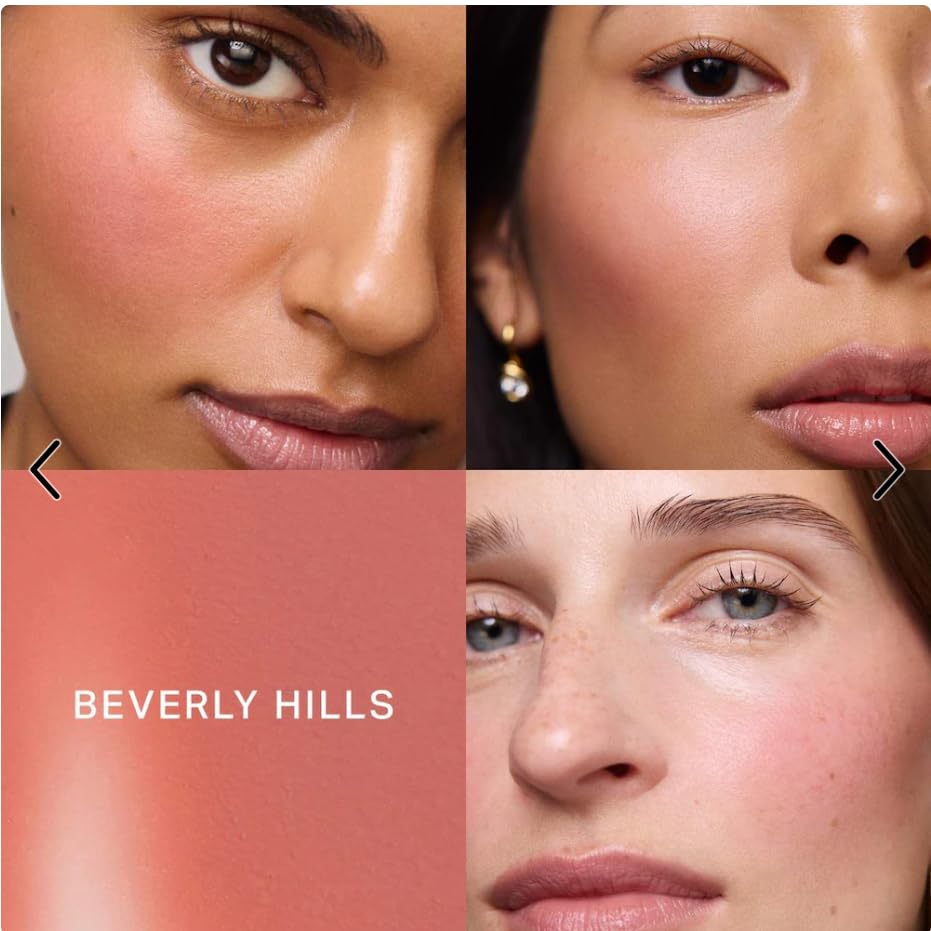 Merité Beverly Hills Cream Blush, Lightweight Buildable Color Balm with Vitamin E for Cheeks and Lips Flush Balm Cream Blush (0.31oz) (Beverly Hills - soft peach) - TrustMedUSA