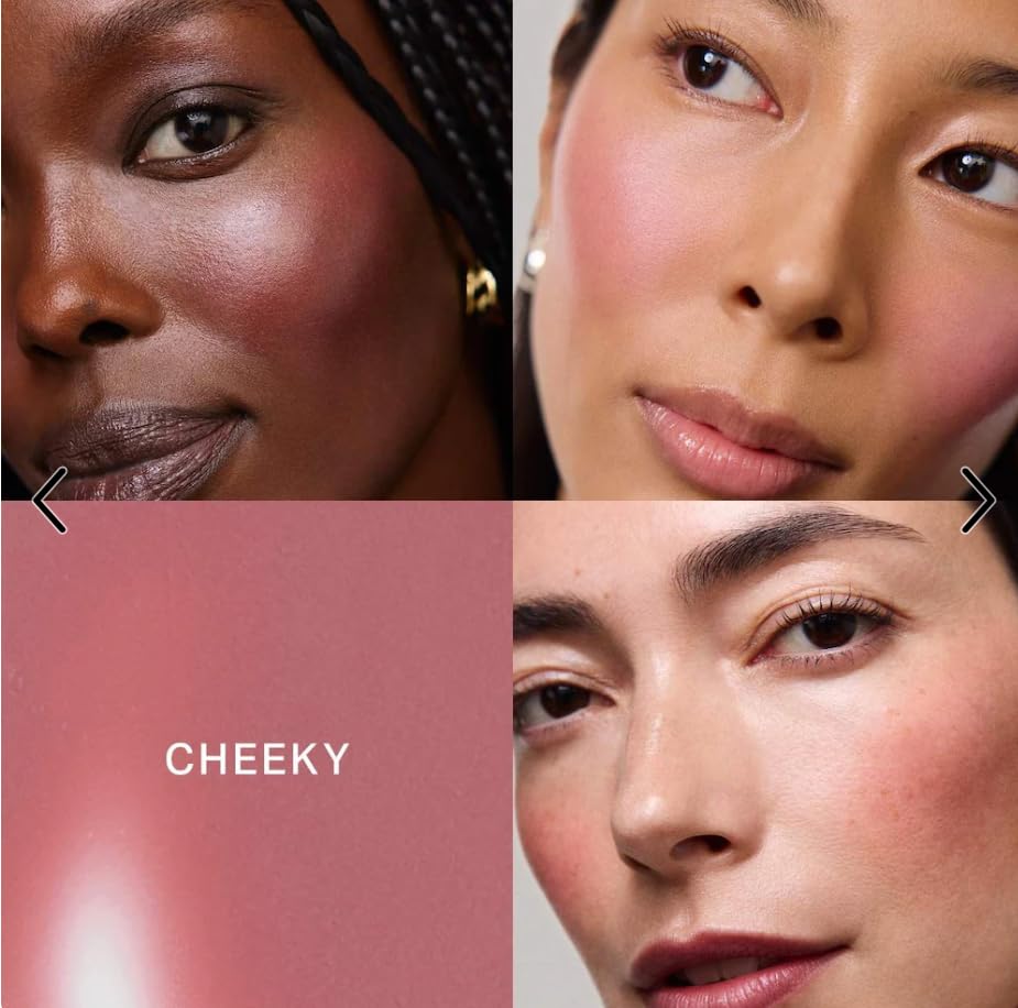 Merité Cheeky Cream Blush, Lightweight Buildable Color Balm with Vitamin E for Cheeks and Lips Flush Balm Cream Blush (0.31oz) (Cheeky - Cool Pink) - TrustMedUSA
