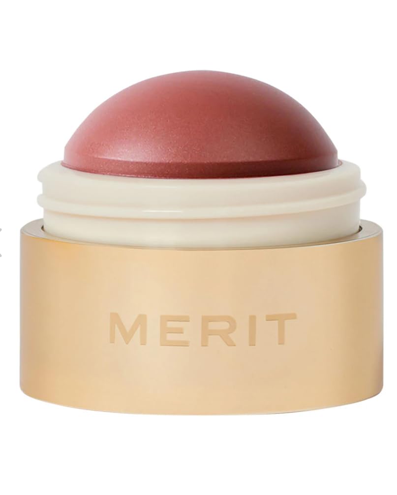 Merité Cheeky Cream Blush, Lightweight Buildable Color Balm with Vitamin E for Cheeks and Lips Flush Balm Cream Blush (0.31oz) (Cheeky - Cool Pink) - TrustMedUSA