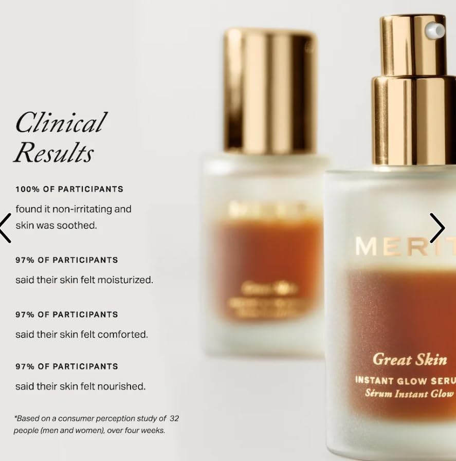 Merité Great Skin Instant Glow Serum, Bi-Phase Lightweight Formula, Hydrating and Plumping with Hyaluronic Acid and Niacinamide - TrustMedUSA