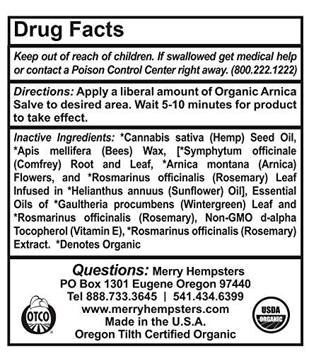 Merry Hempsters Organic Arnica Salve Single (2-Pack) - TrustMedUSA