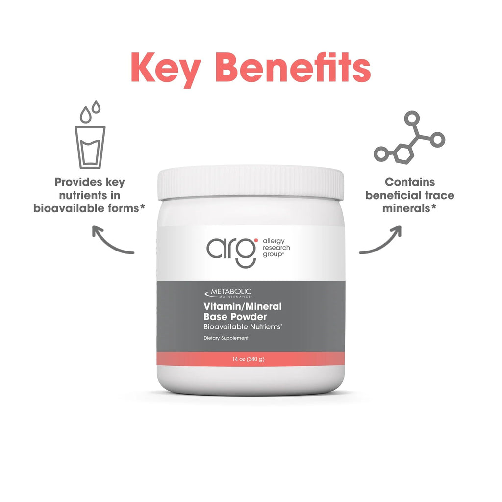 Metabolic Maintenance Vitamin Mineral Base Powder - Iron Free Multivitamin with Active B Vitamins + Chelated Minerals (340 Grams, 60 Servings) - TrustMedUSA