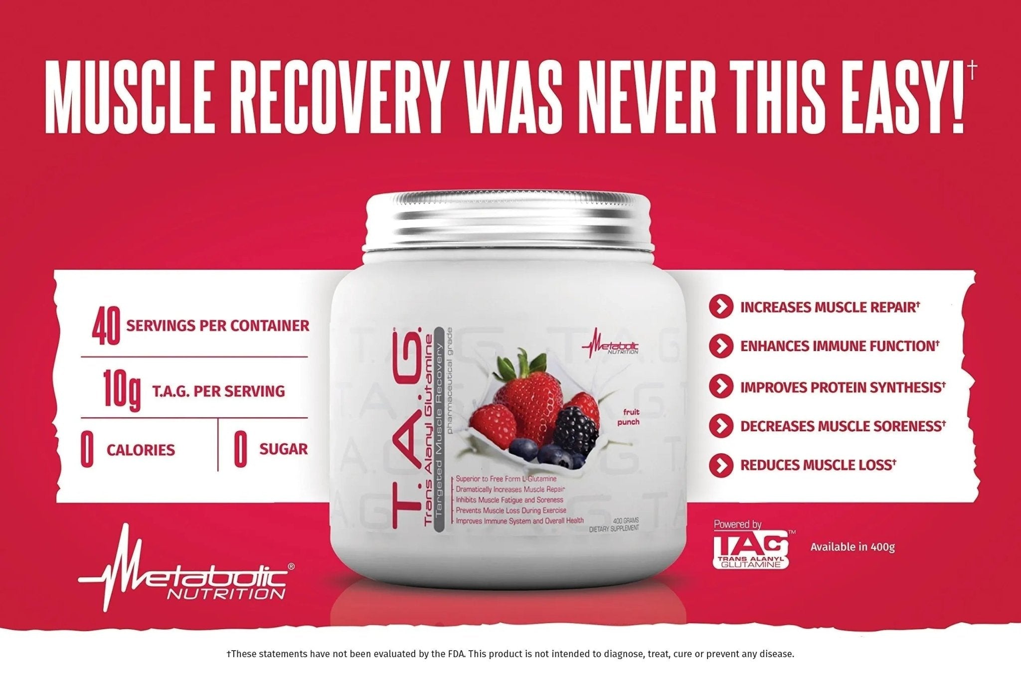 Metabolic Nutrition, TAG, Trans Alanyl Glutamine, 100% L-Glutamine Peptide Powder - TrustMedUSA