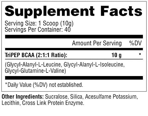 Metabolic Nutrition - TRIPEP - Tri-Peptide Branch Chain Amino Acid, BCAA Powder - TrustMedUSA