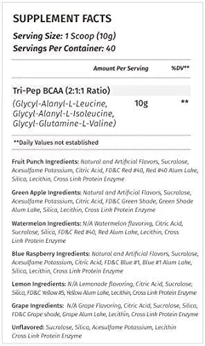 Metabolic Nutrition - TRIPEP - Tri-Peptide Branch Chain Amino Acid, BCAA Powder - TrustMedUSA