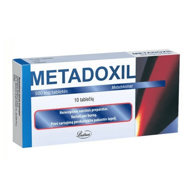 Metadoxil 500 mg Metadoxinum 10 tabs - Alcohol Intoxication Treatment & Withdrawal Syndrome. - TrustMedUSA