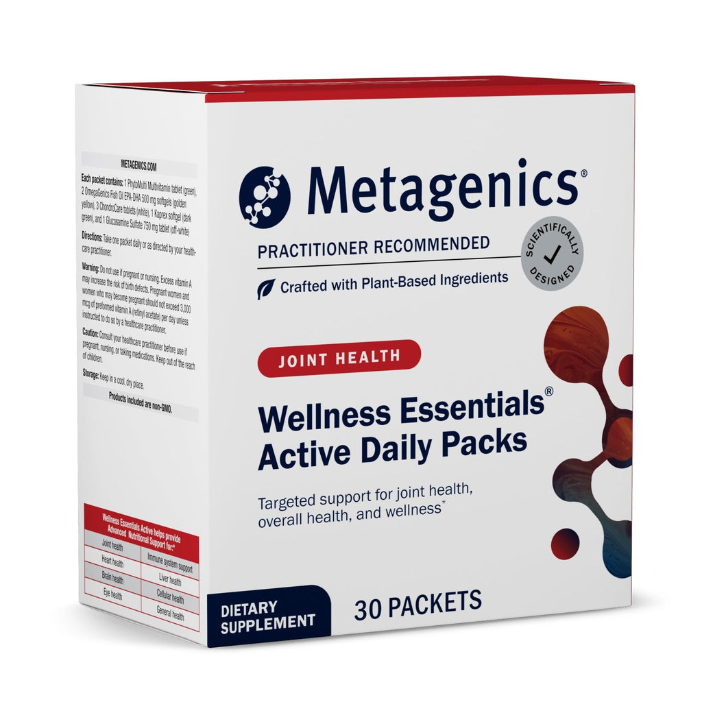 Metagenics Wellness Essentials Active Daily Packs - with Glucosamine, Chondroitin, MSM, Magnesium, Vitamin C & Omega-3* - Supports Mobility, Cartilage & Bone Health* - 30 Packets - TrustMedUSA