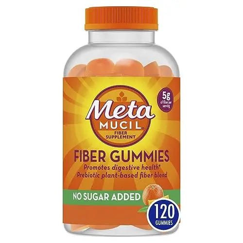 Metamucil Fiber Supplement Gummies, Sugar Free Orange Flavor, 5g Prebiotic Plant Based - TrustMedUSA